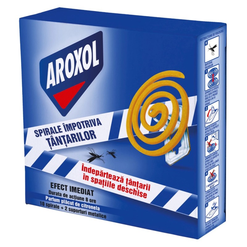 Set 5 x 10 Cutii Spirale Aroxol Impotriva Tantarilor
