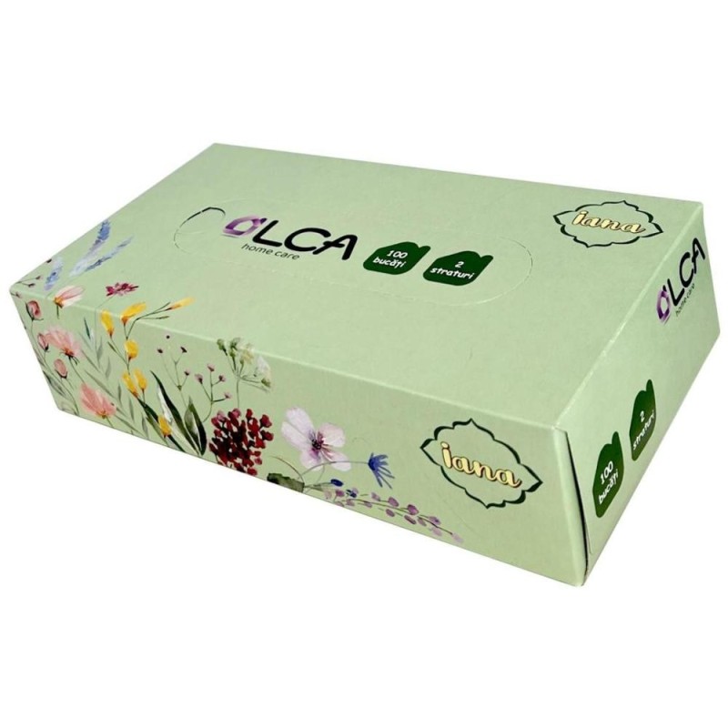 Set 5 x 100 Servetele Faciale, 2 Straturi, Iana, Elcadis