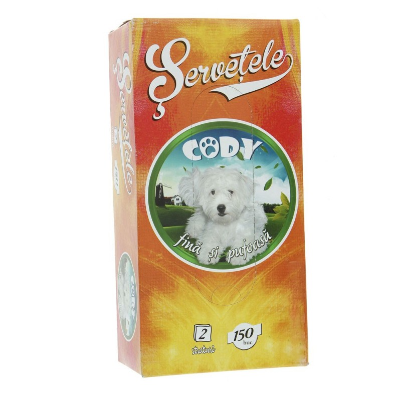 Set 5 x 150 Servetele Faciale Cody