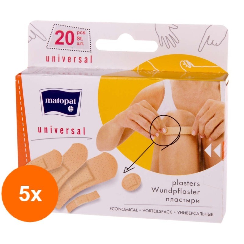 Set 5 x 20 Plasturi Universal Bella