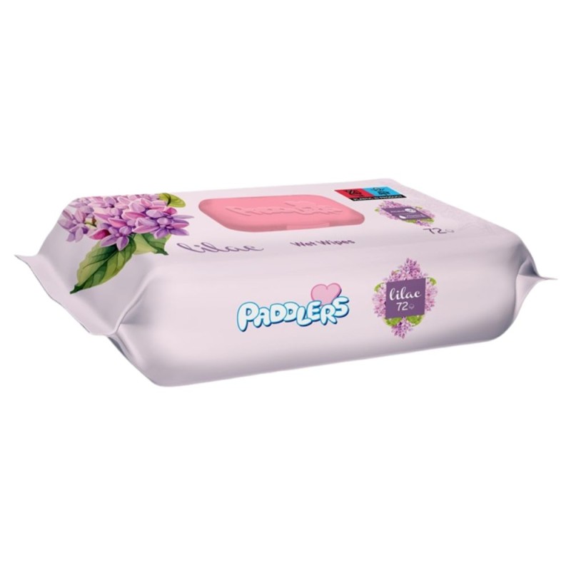 Set 5 x 72 Servetele Umede Paddlers, Liliac