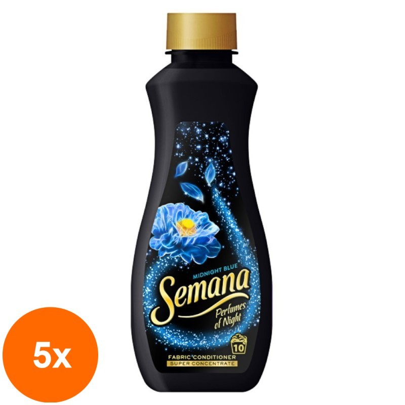 Set 5 x Balsam de Rufe Semana Perfumes of Night Midnight Blue, 10 Spalari, 250 ml