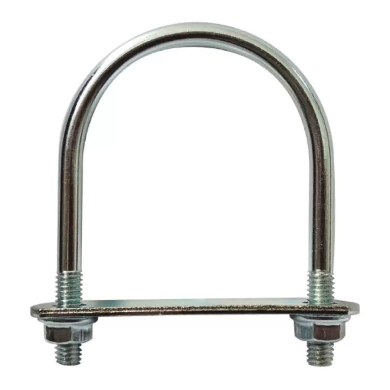 Set 5 x Brida Gard, 42.4 mm, pentru Fixare Panouri Gard, Stalp Rotund, Zincat