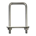 Set 5 x Brida Gard, 90 x 75 mm, pentru Fixare Panouri Gard, Stalp Rectangular, Zincat
