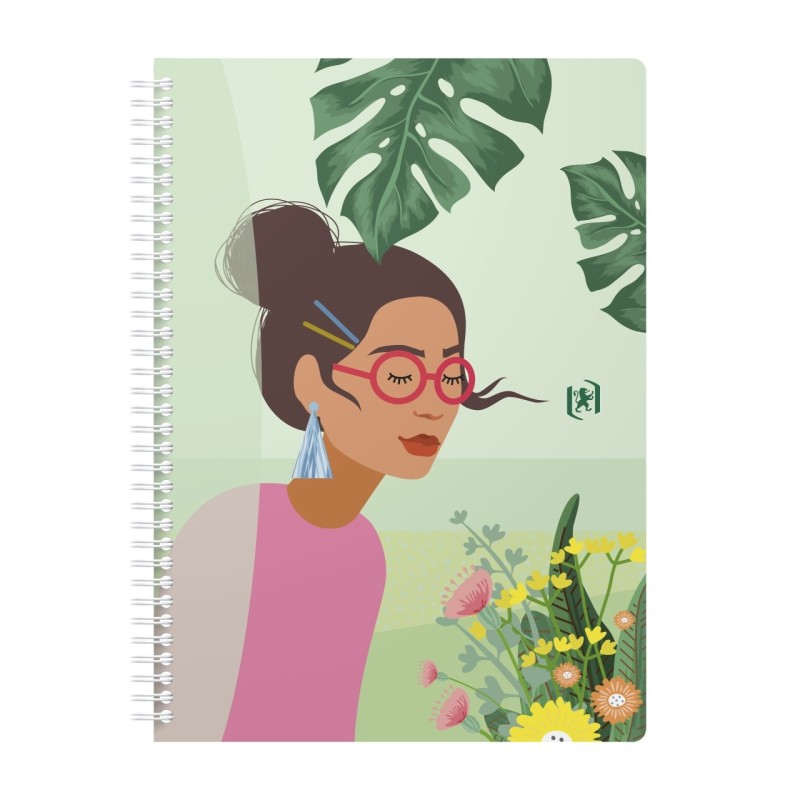 Set 5 x Caiet Oxford Horizons, B5 60F, Hartie Optik 90 g / mp, Scribzee, Ecolabel, Coperta Flexibila, Matematica, Motive Diverse