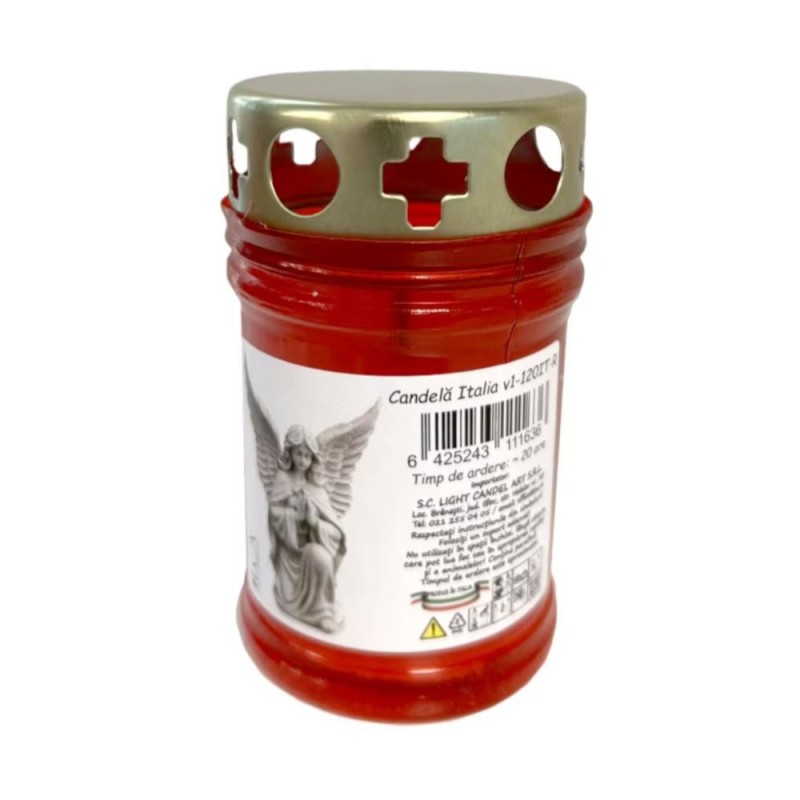 Set 5 x Candela Rosie cu Capac Italia