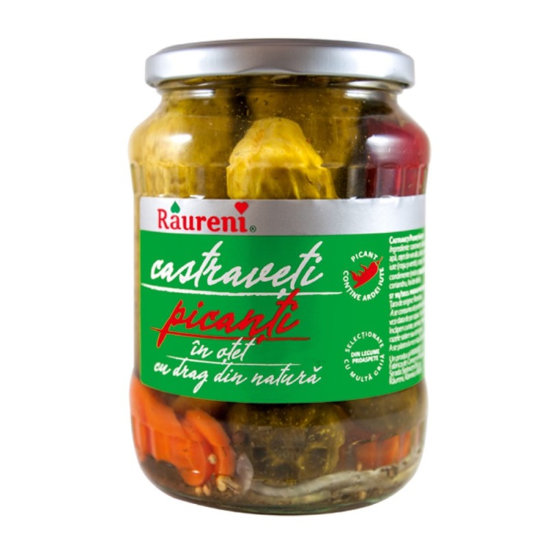 Set 5 x Castraveti Picanti in Otet, Raureni, 680 g