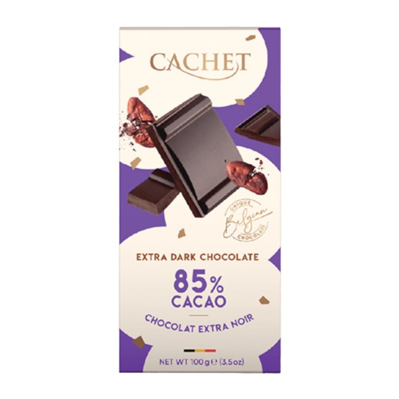 Set 5 x Ciocolata Neagra, Cachet, 85% Cacao, 100 g