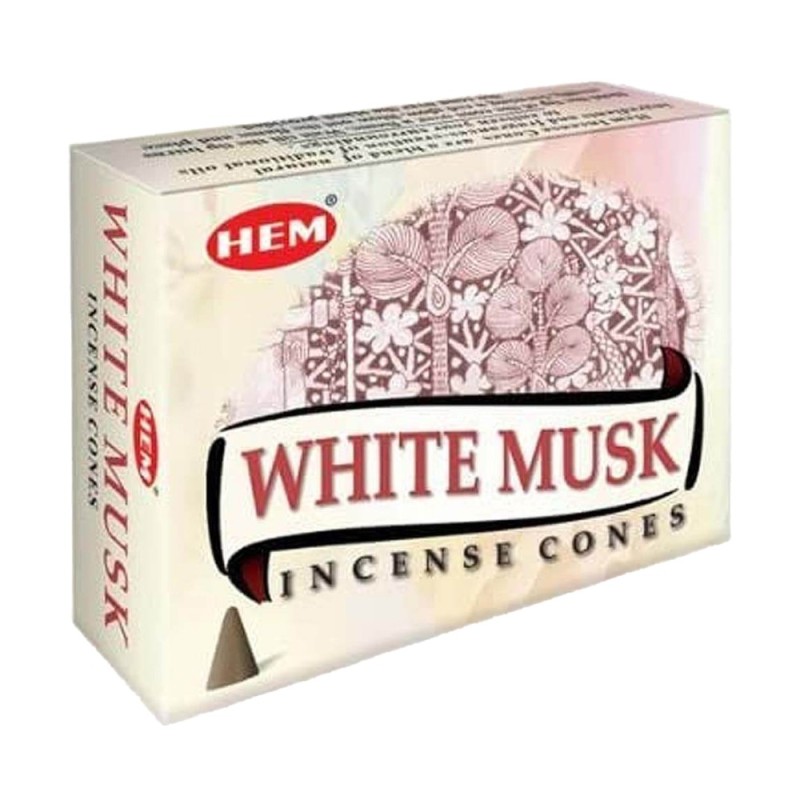 Set 5 x Conuri Parfumate, Musk Alb