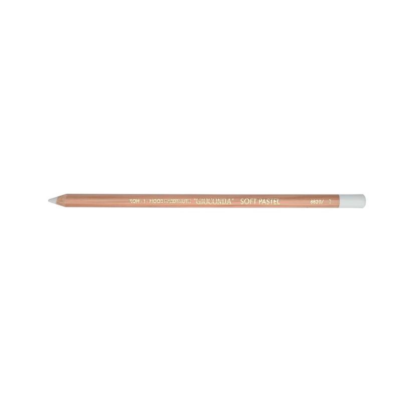 Set 5 x Creion Colorat Mina Pastel Uscat Individual Gioconda, 4.2 x 7.5 x 175 mm, Alb Titan