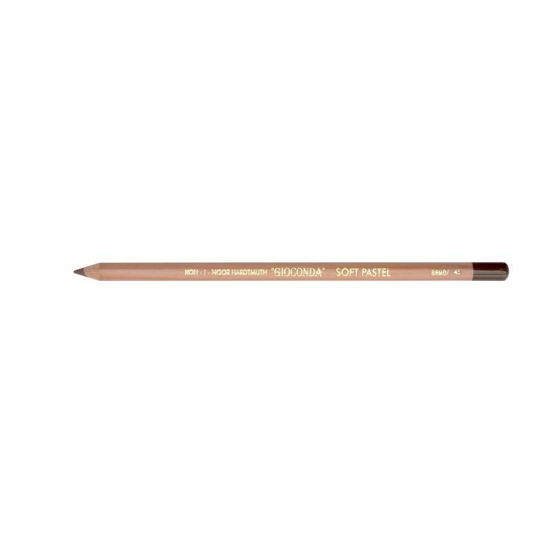 Set 5 x Creion Colorat Mina Pastel Uscat Individual Koh-I-Noor Gioconda, 4.2 x 7.5 x 175 mm, Maro Caprioara