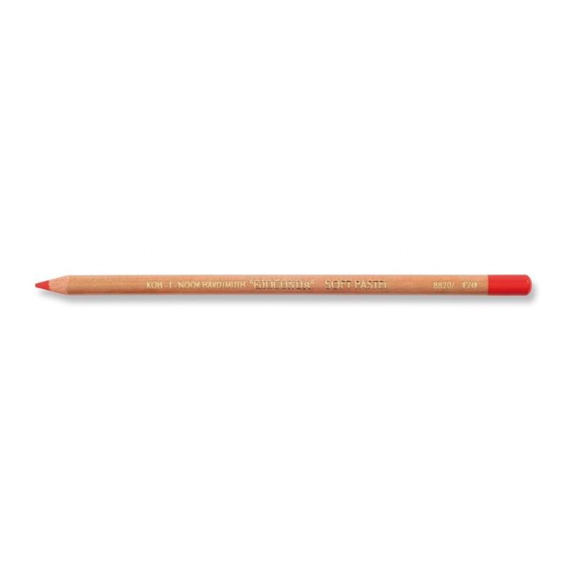 Set 5 x Creion Colorat Mina Pastel Uscat Individual Koh-I-Noor Gioconda, 4.2 x 7.5 x 175 mm, Rosu Pyrolle