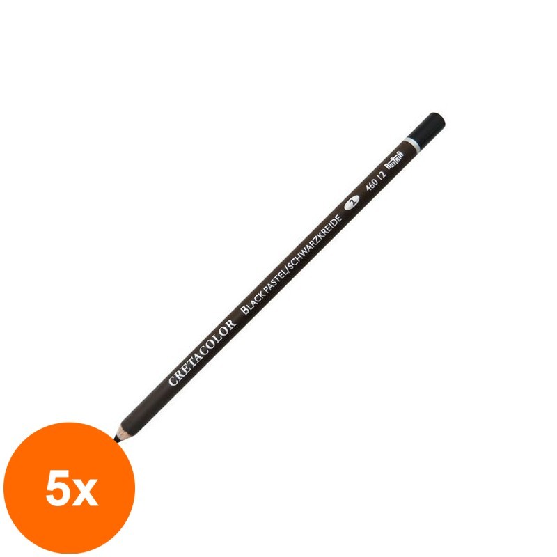 Set 5 x Creion Pastel Negru Cretacolor