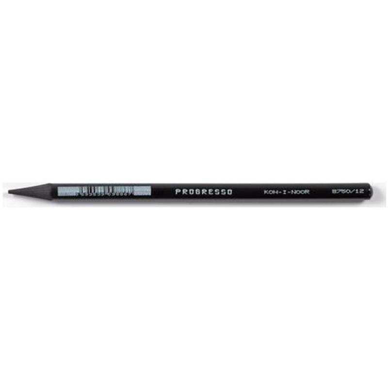 Set 5 x Creion Rotund fara Lemn, Progresso, Negru Fildes