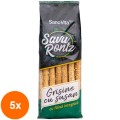 Set 5 x Grisine cu Susan din Faina Integrala de Grau, Sanovita, 50 g