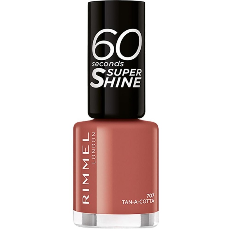 Set 5 x Lac de Unghii Rimmel 60 Seconds Super Shine 707 Tan-A-Cotta, 8 ml