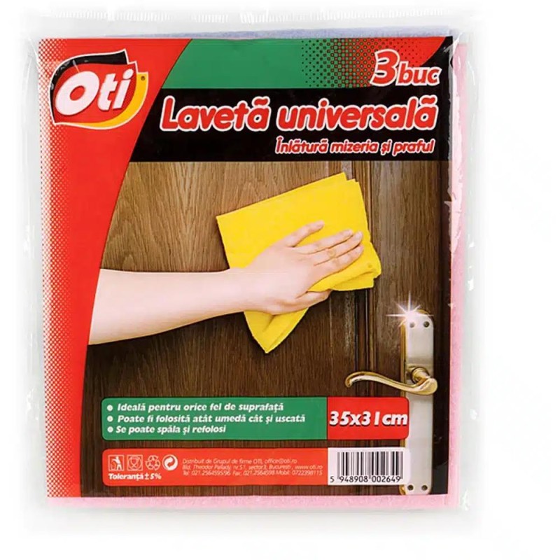 Set 5 x Lavete Universale 35 x 31 cm, Oti, 3 Bucati