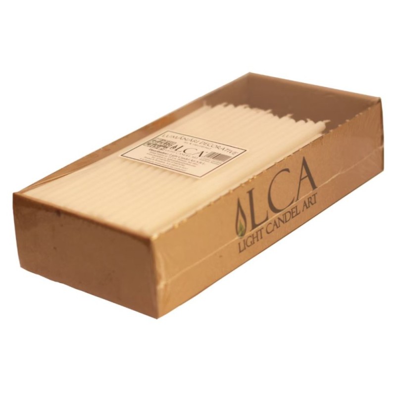 Set 5 x Lumanari Decorative Albe, 200 g