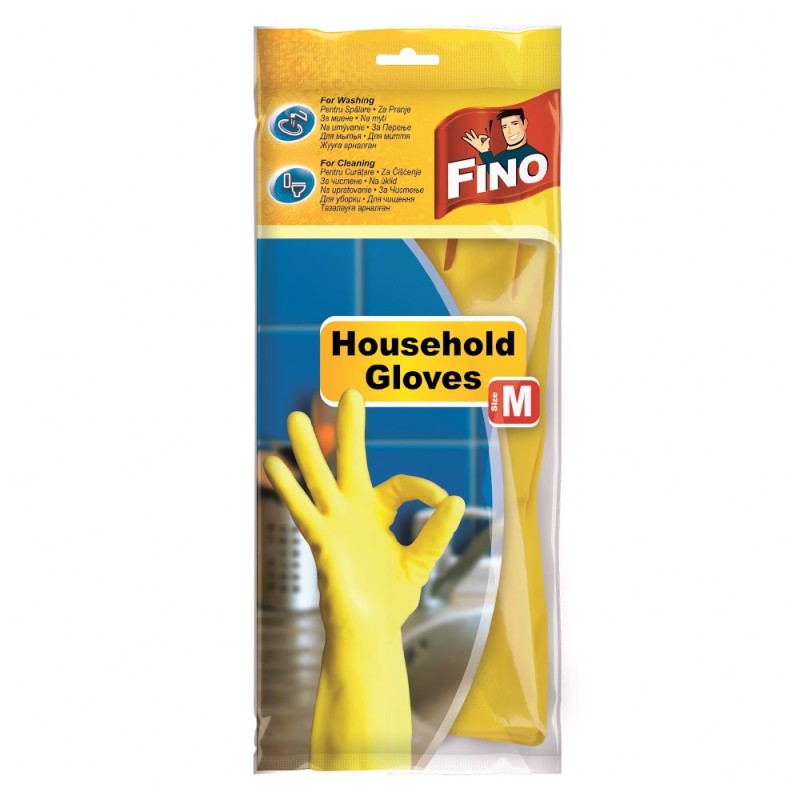 Set 5 x Manusi Menaj cu Textura Anti-Alunecare, Captuseala Bumbac, M, Fino