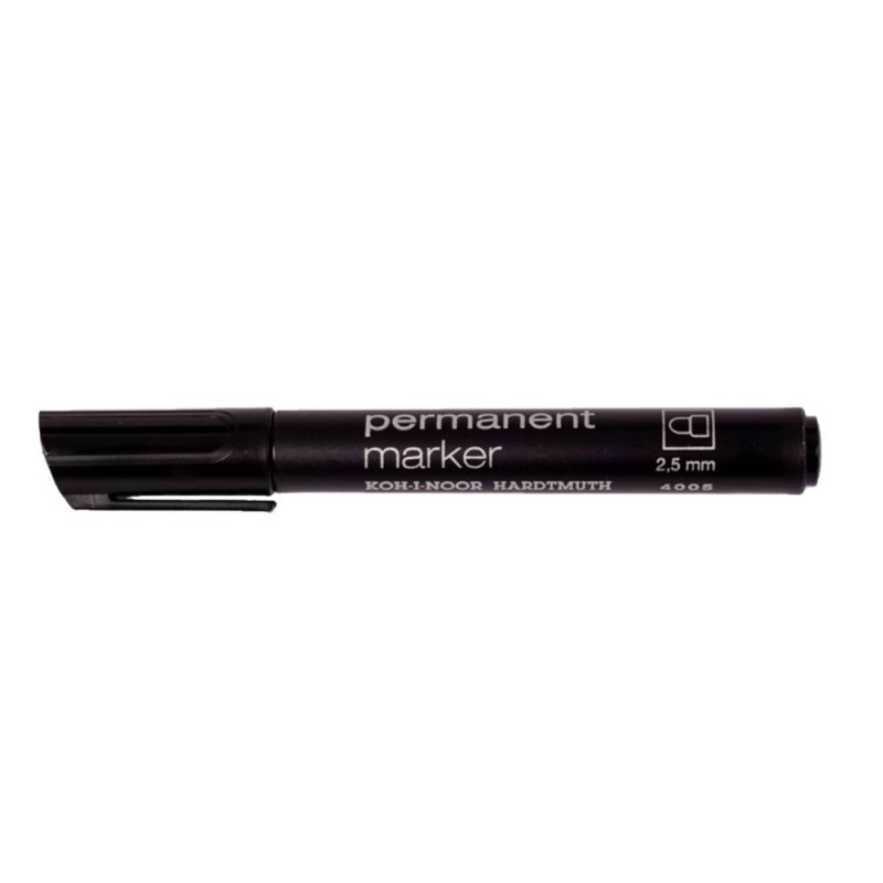 Set 5 x Marker Permanent Gros, Negru, Varf 2.5 mm