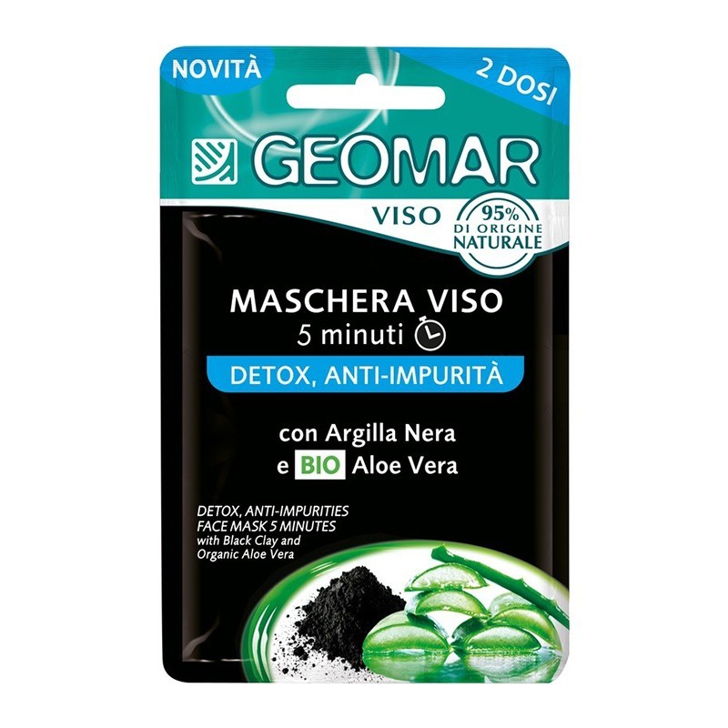 Set 5 x Masca Faciala Detoxifianta Geomar, cu Aloe Vera Organica, 15 ml