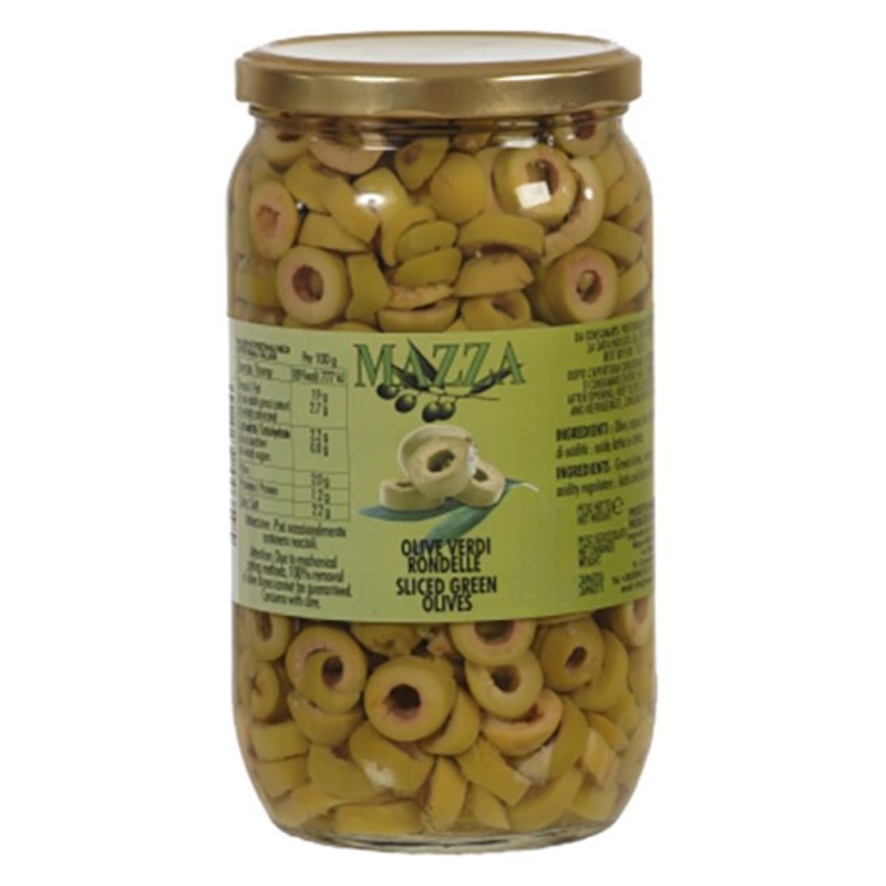 Set 5 x Masline Verzi Rondele Mazza, Borcan, 720 g
