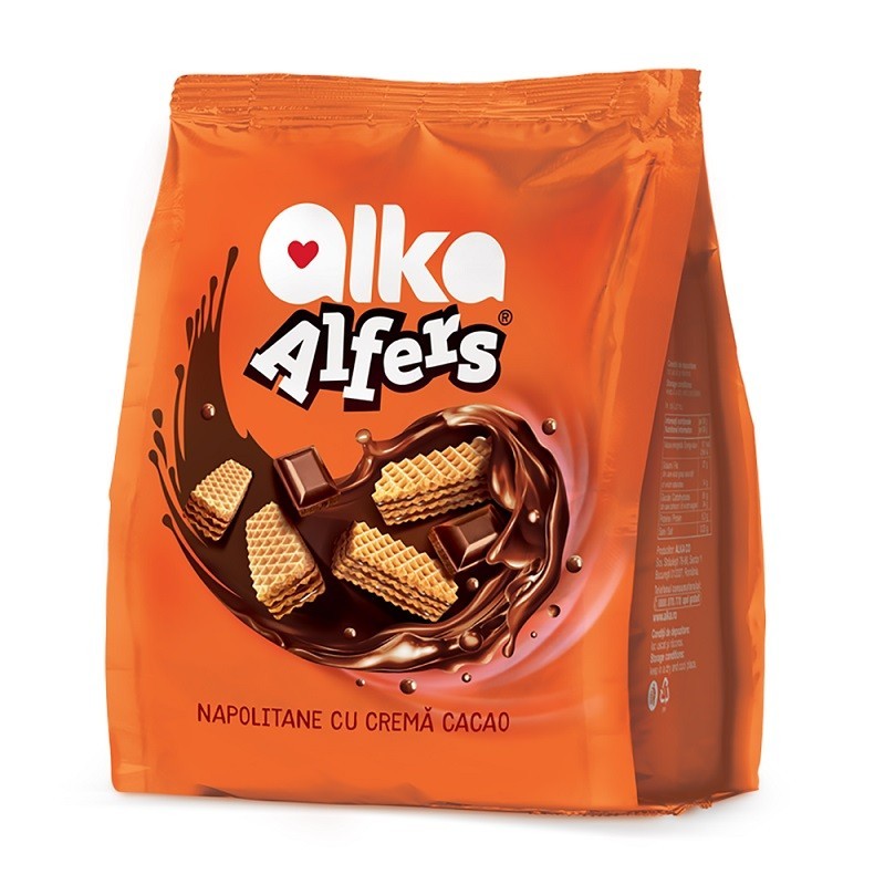 Set 5 x Napolitane Alfers Crema Cacao 180 g