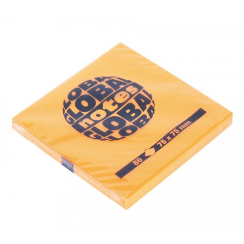 Set 5 x Notite Autoadezive, Orange Neon, 80 File, 75 x 75 mm