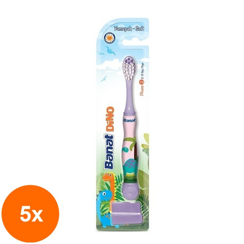 Set 5 x Periuta de Dinti Banat Junior Astro Soft