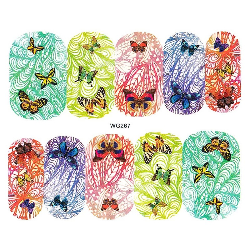 Set 5 x Tatuaj Unghii Luxorise, Butterfly Wg267