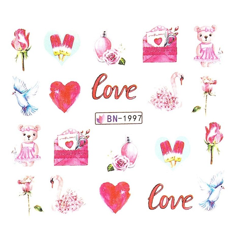 Set 5 x Tatuaj Unghii Luxorise Delicate Rose, Bn-1997