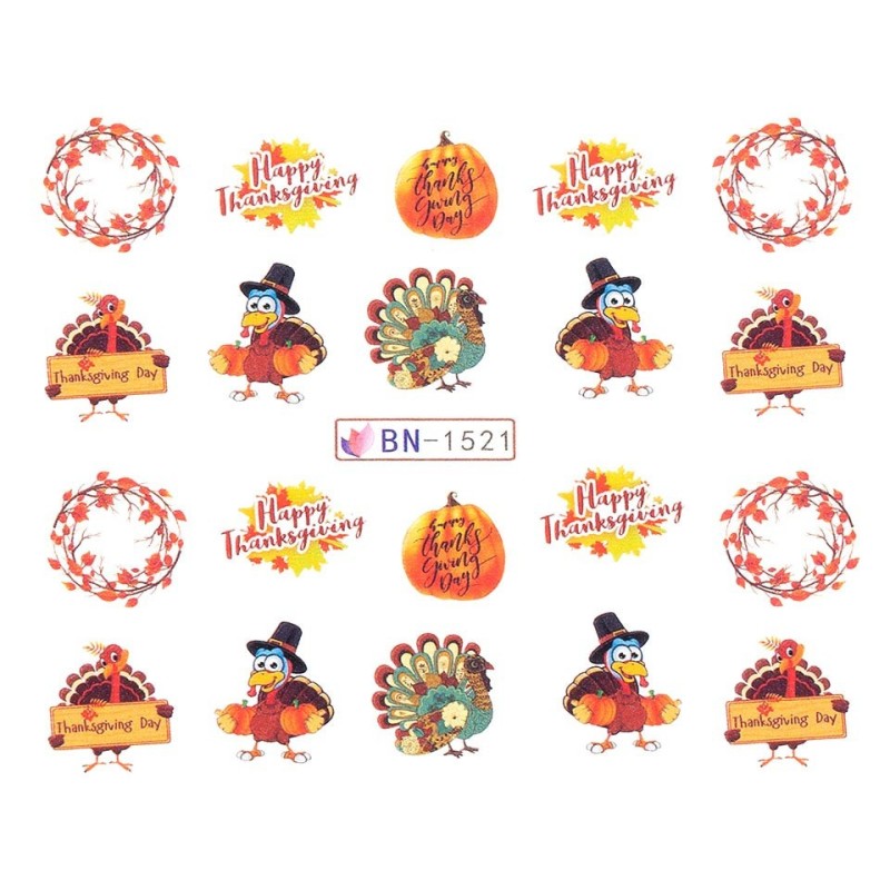 Set 5 x Tatuaj Unghii Luxorise Fall Vibes, Bn-1521