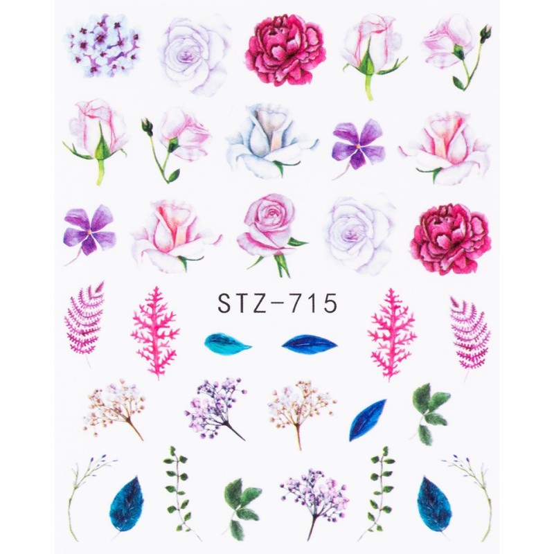 Set 5 x Tatuaj Unghii Luxorise Flower Future, Stz-715
