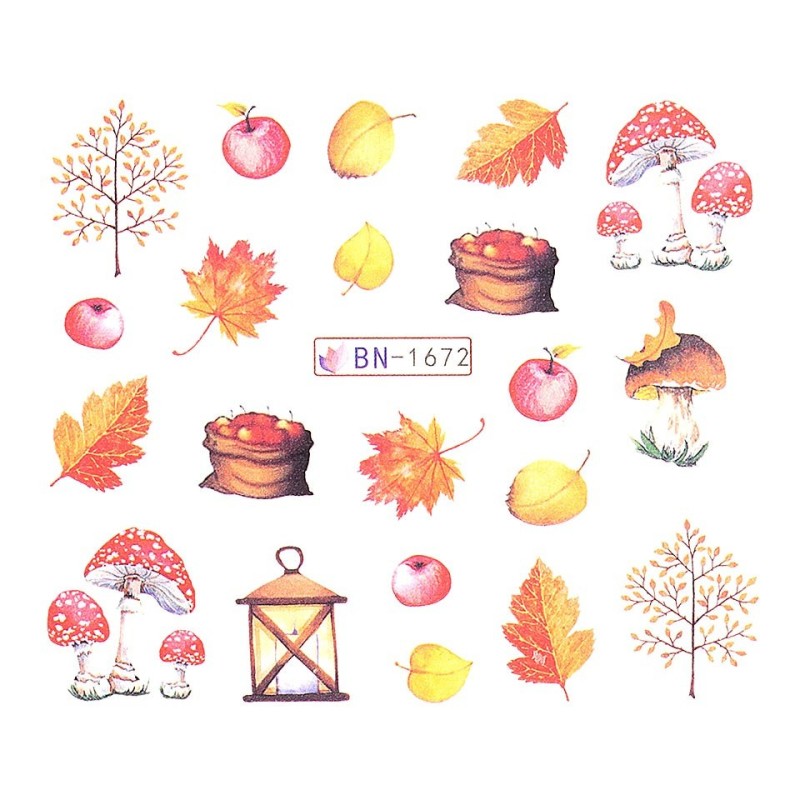 Set 5 x Tatuaj Unghii Luxorise, Goldenfall Bn-1672