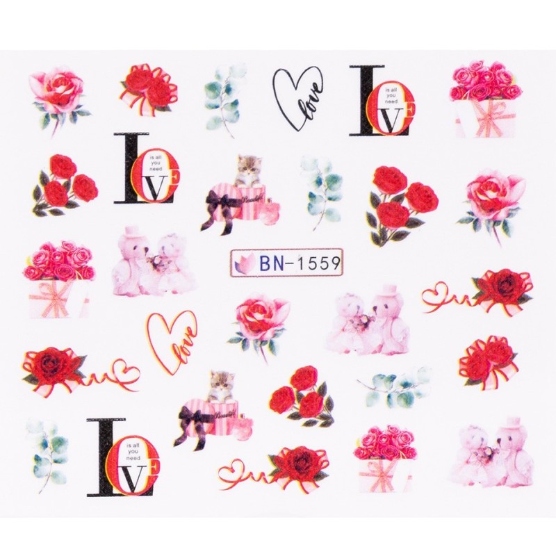 Set 5 x Tatuaj Unghii Luxorise Love Pixy, Bn-1559