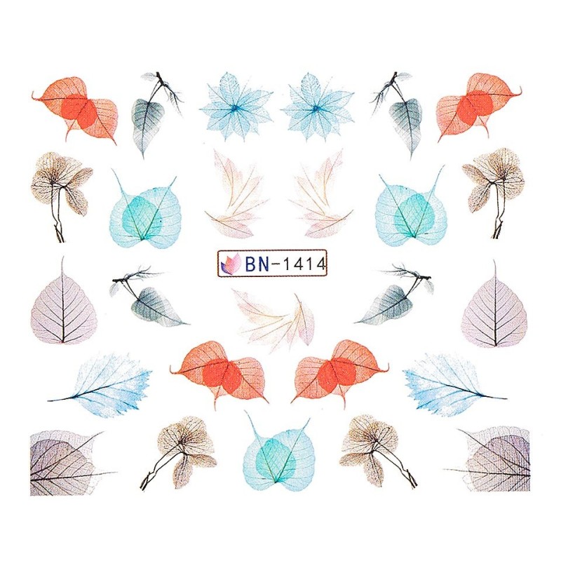 Set 5 x Tatuaj Unghii Luxorise, Nature Bn-1414