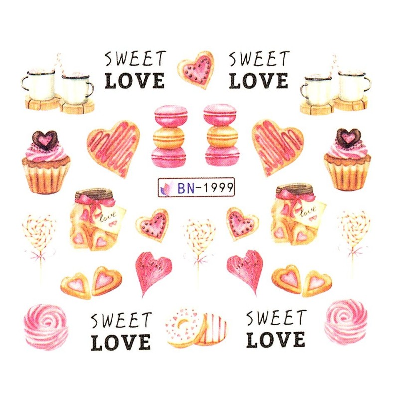 Set 5 x Tatuaj Unghii Luxorise Sweet Love, Bn-1999