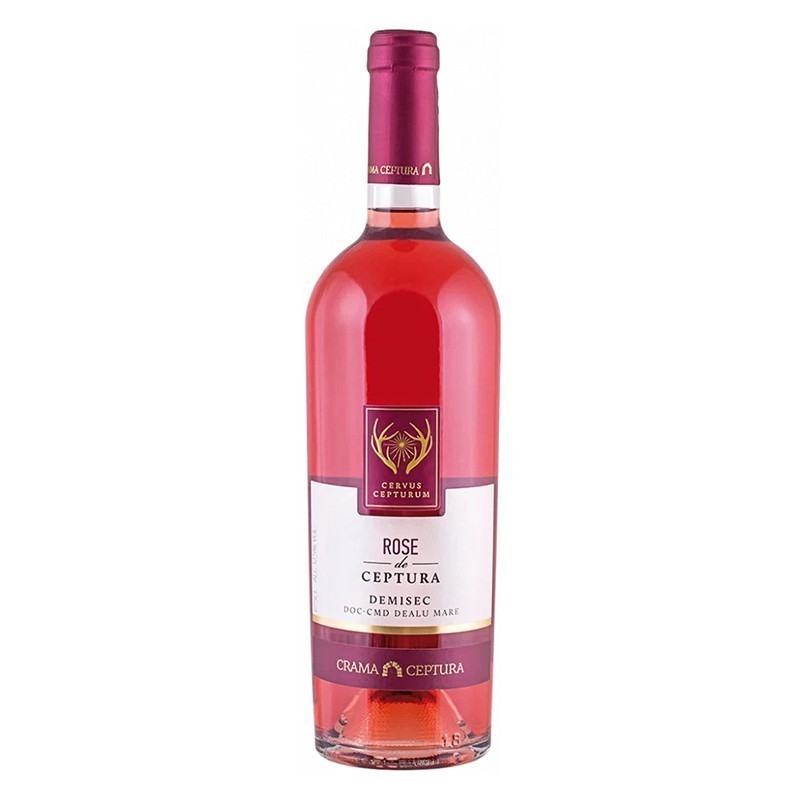 Set 5 x Vin Cervus Cepturum Rose Demisec Crama Ceptura, 0.75 l