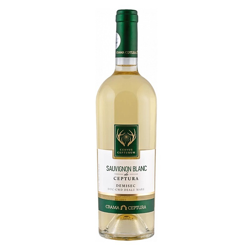 Set 5 x Vin Cervus Cepturum Sauvignon Blanc Crama Ceptura, Alb Demisec 0.75 l