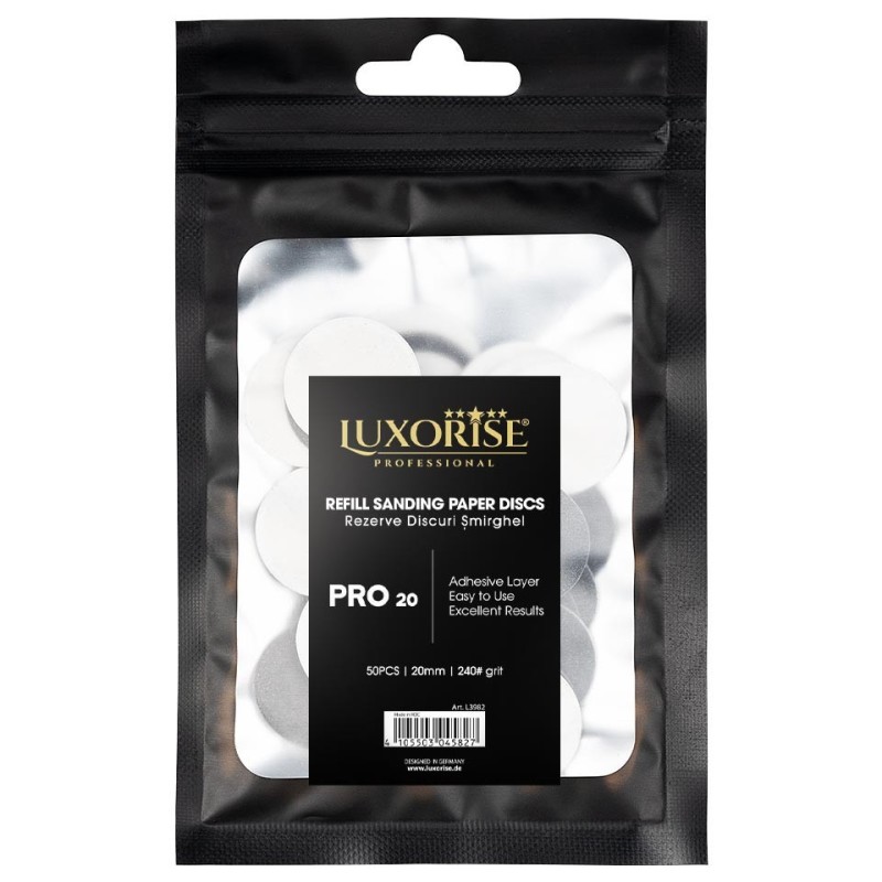 Set 50 Rezerve Smirghel pentru Disc Pedichiura Luxorise Pro20, Granulatie 240