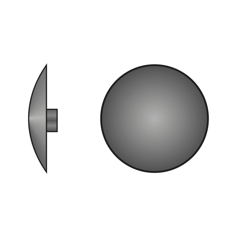 Set 50 x Capacele Plastic R12 mm pentru Suruburi Torx T10 Plastic Colorat-Maron Inchis