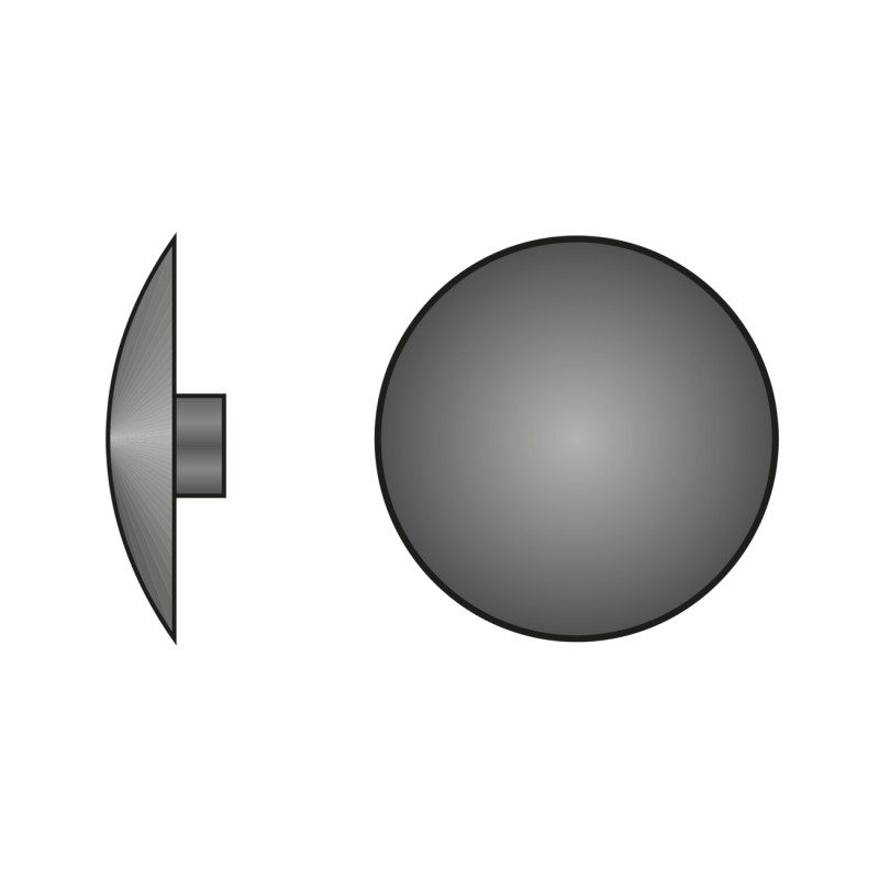 Set 50 x Capacele Plastic R12 mm pentru Suruburi Torx T15 Plastic Colorat-Ral 9010-Alb Pur