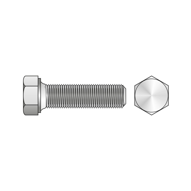 Set 50 x Surub Cap Hexagonal Total Filetat 933 Inox A2-M5 X 25