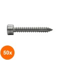 Set 50 x Surub Pentru Tabla Cap Cilindric Inbus Inox A2-5.5 x 50