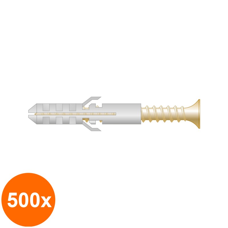 Set 500 x Combinatie Standard-Diblu + holzsurub 5x25 + hz Pal 3.5x30