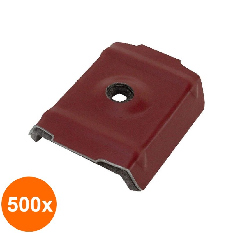 Set 500 x Saiba de Coama cu Garnitura din Cauciuc Epdm Marimea 40, Otel, Zincat - 58x40x50x13x6.5