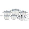 Set 6 Cratite cu Capace din Sticla, din Inox, Grunberg