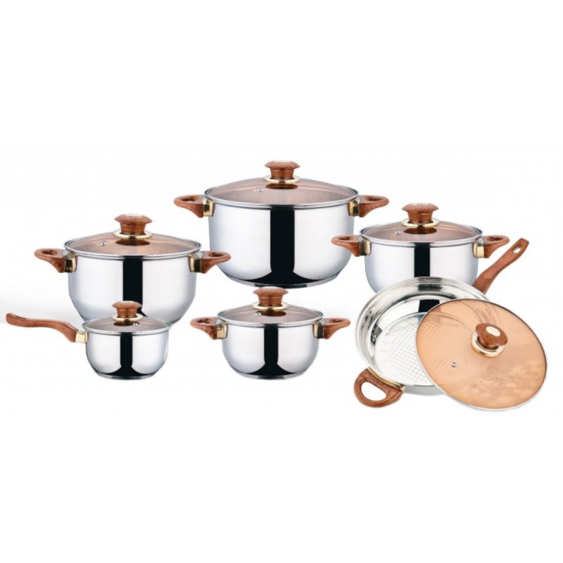 Set 6 Oale din Inox Grunberg, cu Capac