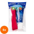 Set 6 Pachete pentru Calatorie Banat: Mini Periuta de Dinti si Pasta de Dinti, cu Peri Medii, 15 ml