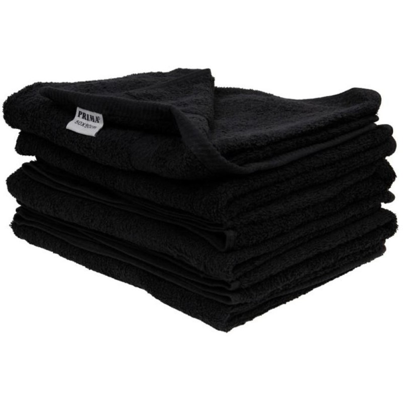 Set 6 Prosoape Baie, Prima, Bumbac 100%, 50x90cm, 600G/M2, Negre